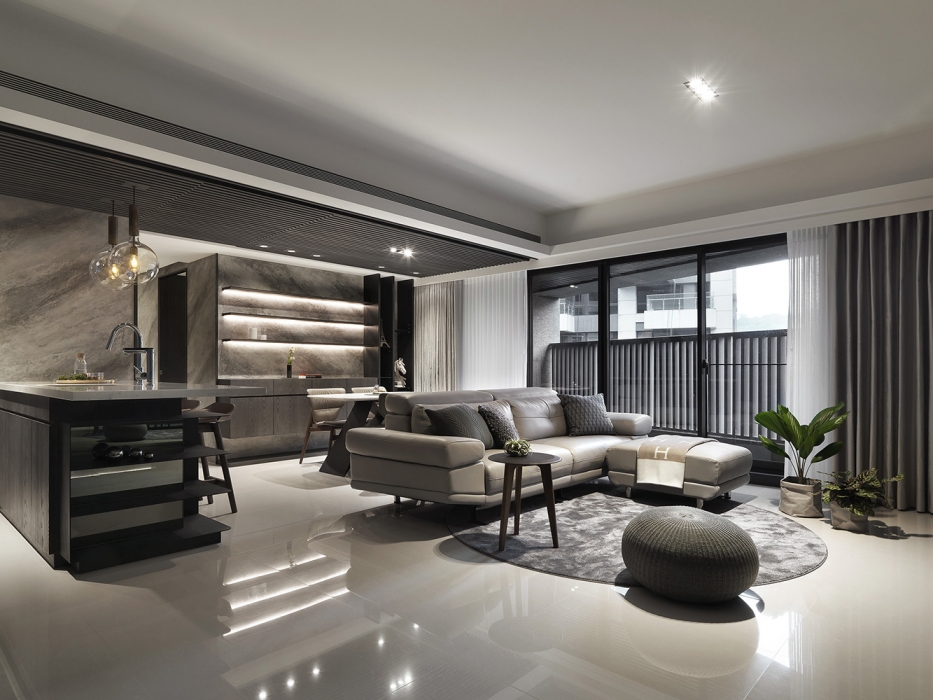 Mẫu Thiết kế nội thất phòng khách đẹp nhất với nội thất cao cấp, chất liệu sofa bằng da cao cấp